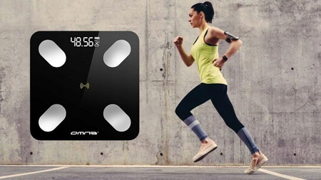 INTELIGENTNA WAGA ŁAZIENKOWA SMART SZKLANA RÓŻOWY