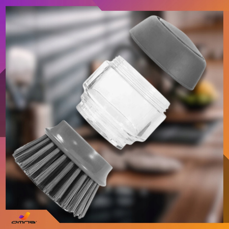 Szczotka do mycia naczyń garnków z dozownikiem pompką czyścik kuchenny