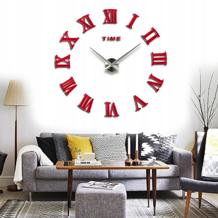 ZEGAR ŚCIENNY DIY L106 DUŻY NOWOCZESNY CZARNY