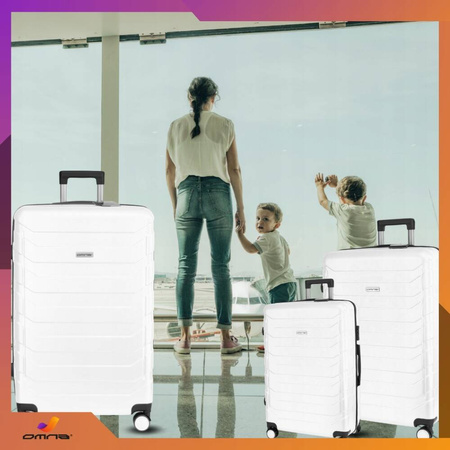 Zestaw 3 walizek podróżnych 3w1 ABS bagaż kufer na kółkach 94L+63L+40L