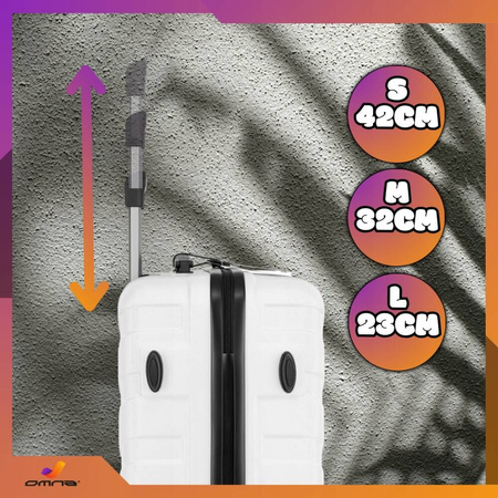 Zestaw 3 walizek podróżnych 3w1 ABS bagaż kufer na kółkach 94L+63L+40L