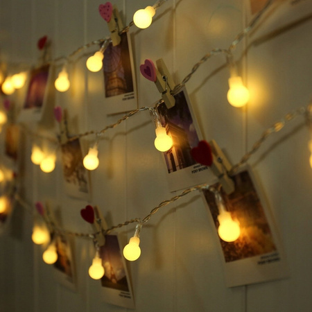 LED 50 LAMPKI NA CHOINKĘ BATERIE 500cm BARWA ŻÓŁTA