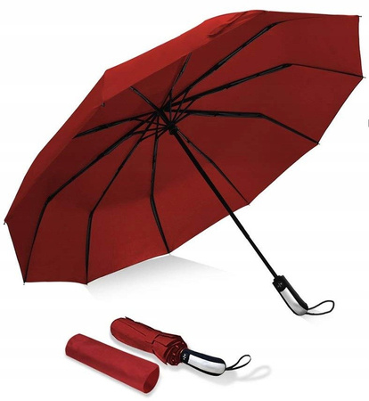 PORZĄDNY PARASOL PARASOLKA AUTOMAT SKŁADANY WŁÓKNO