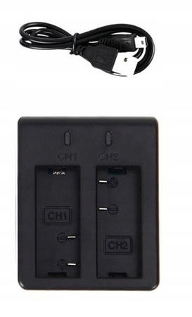 Podwójna ładowarka do baterii kamer sportowych