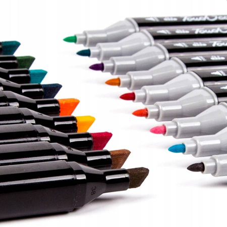 MARKERY MEGA ZESTAW 168 SZTUK KOLORY ETUI NASYCONE