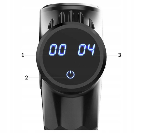 PISTOLET DO MASAŻU BEZPRZEWODOWY MOCNY 8 GŁOWIC