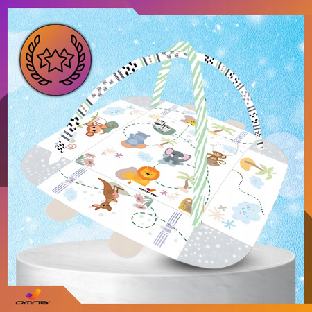 Mata edukacyjna interaktywna dla dziecka dzieci dwustronna składana kojec