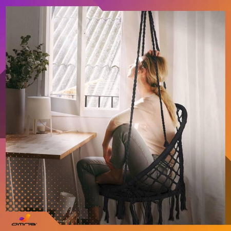 Fotel wiszący huśtawka bocianie gniazdo do domu, ogrodu na taras dla dzieci