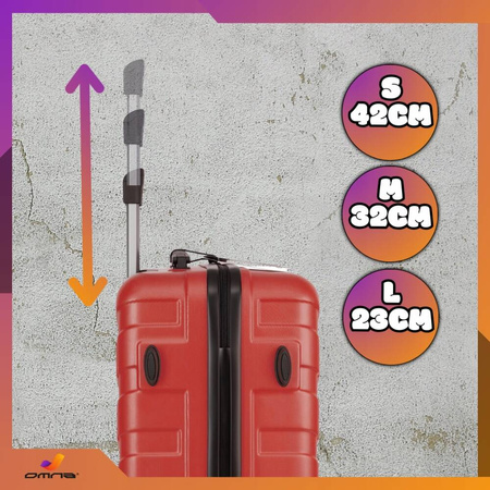 Zestaw 3 walizek podróżnych 3w1 ABS bagaż kufer na kółkach 94L+63L+40L