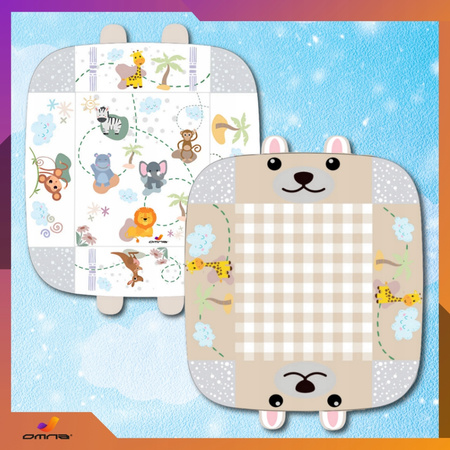 Mata edukacyjna interaktywna dla dziecka dzieci dwustronna składana kojec