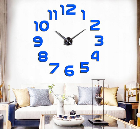 ZEGAR ŚCIENNY DIY L001 DUŻY NOWOCZESNY CZARNY