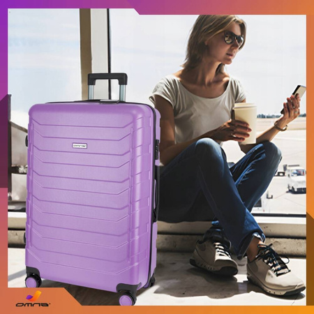 Walizka średnia podróżna solidna torba bagaż kufer lekka kółka samolot 63L