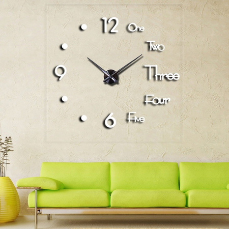 ZEGAR ŚCIENNY DIY L100 DUŻY NOWOCZESNY CZARNY