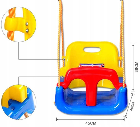 4w1 HUŚTAWKA KUBEŁKOWA MODUŁOWA DLA DZIECI 6m-7lat