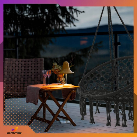 Fotel wiszący huśtawka bocianie gniazdo do domu, ogrodu na taras dla dzieci