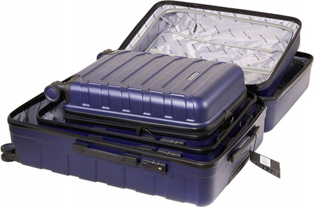 Zestaw 3 solidnych walizek podróżnych bagaż kufer lekka samolot 94L+63L+40L