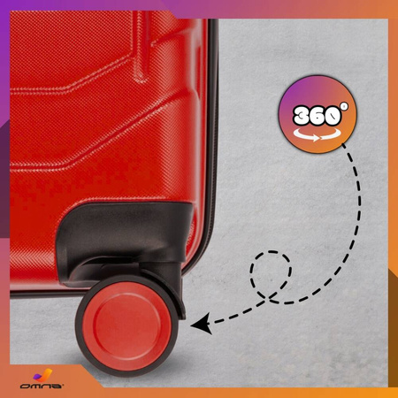 Walizka podróżna na kółkach średnia kuferek poliwęglan dla dziewczynki 63L