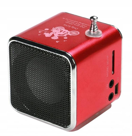 PRZENOŚNE RADIO FM AKUMULATOROWE Z GŁOŚNIKIEM LED