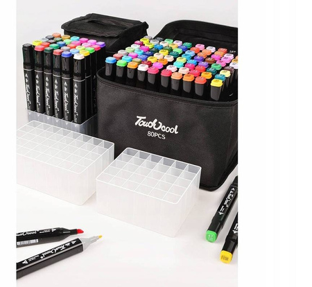 MARKERY MEGA ZESTAW 168 SZTUK KOLORY ETUI NASYCONE