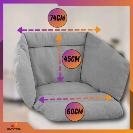 Poduszka na huśtawkę ogrodową bocianie gniazdo na taras fotel krzesło boho