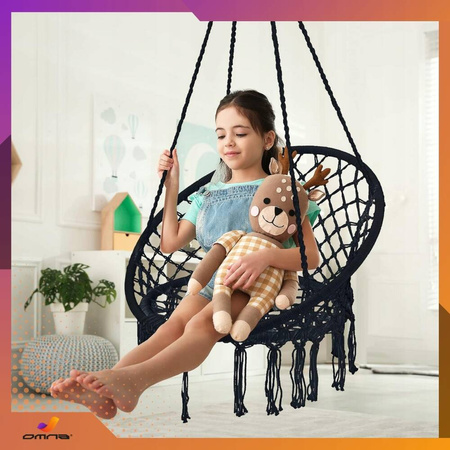 Fotel wiszący huśtawka bocianie gniazdo do domu, ogrodu na taras dla dzieci