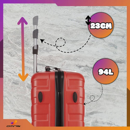 Walizka podróżna na kółkach duża XXL torba bagaż kufer kółka dla dzieci 94L