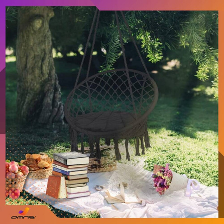 Fotel wiszący huśtawka bocianie gniazdo do domu, ogrodu na taras dla dzieci