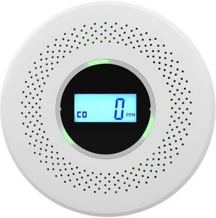 Czujnik czadu i dymu detektor tlenku węgla JKD 512COM certyfikowany