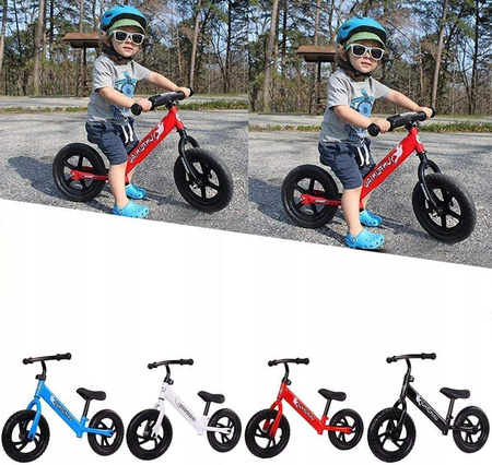 Rowerek biegowy dla dzieci + kask + ochraniacze