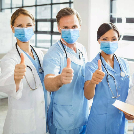 MASKA MASECZKA CHIRURGICZNA OCHRONNA 3W 200 sztuk