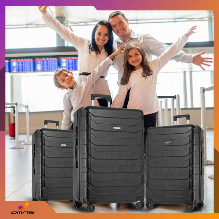 Zestaw 3 walizek podróżnych 3w1 ABS bagaż kufer na kółkach 94L+63L+40L