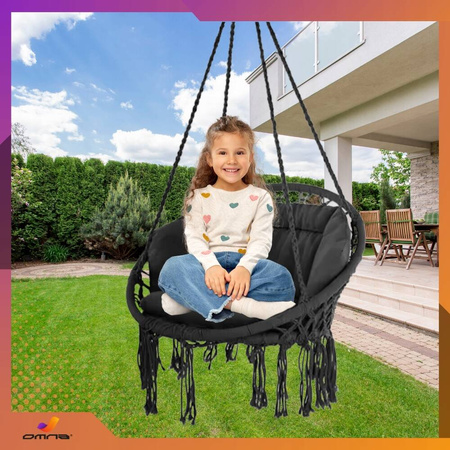 Fotel wiszący ogrodowy huśtawka bocianie gniazdo do domu ogrodu z poduszką