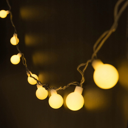 LED 50 LAMPKI NA CHOINKĘ BATERIE 500cm BARWA ŻÓŁTA