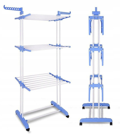 Suszarka pionowa do prania duża składana balkon 3P