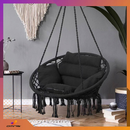 Fotel wiszący ogrodowy huśtawka bocianie gniazdo do domu ogrodu z poduszką