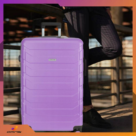 Walizka średnia podróżna solidna torba bagaż kufer lekka kółka samolot 63L