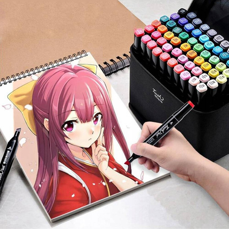 MARKERY MEGA ZESTAW 168 SZTUK KOLORY ETUI NASYCONE