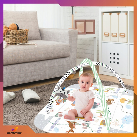 Mata edukacyjna interaktywna dla dziecka dzieci dwustronna składana kojec