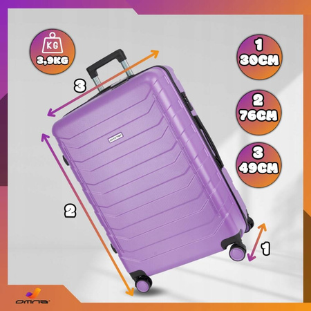 Walizka duża podróżna solidna torba bagaż kufer lekka kółka samolot 94L