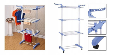 Suszarka pionowa do prania duża składana balkon 3P