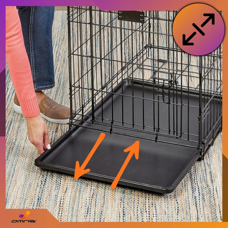 Klatka dla psa kennelowa do samochodu transportowa metalowa kojec 92x57x63