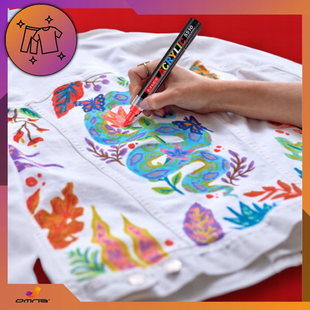 Markery akrylowe pisaki do kamieni szkła drewna wodoodporne guangna 24 szt