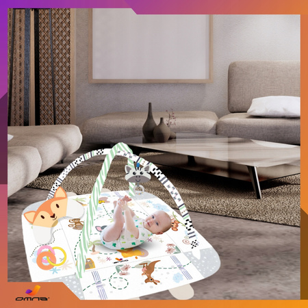 Mata edukacyjna interaktywna dla dziecka dzieci dwustronna składana kojec