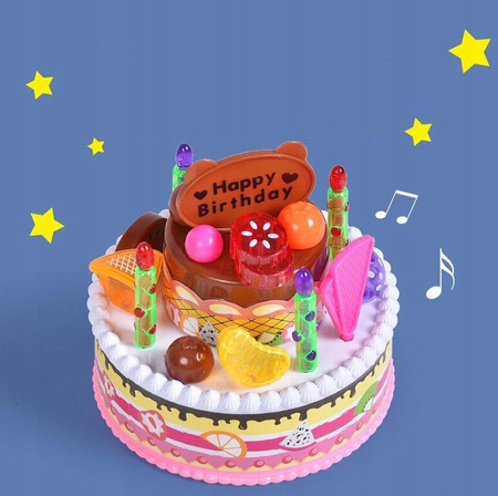 MINI KOSZ KOSZYK PIKNIKOWY + 48 AKCESORIÓW + TORT