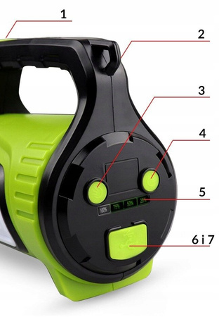 LATARKA SZPERACZ AKUMULATOROWA LED XM-L T6 USB