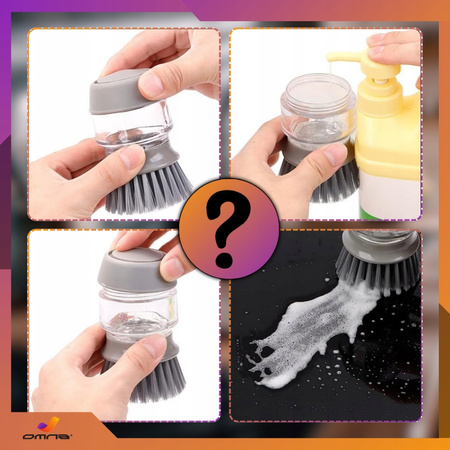 Szczotka do mycia naczyń garnków z dozownikiem pompką czyścik kuchenny