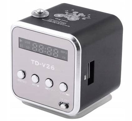 PRZENOŚNE RADIO FM AKUMULATOROWE Z GŁOŚNIKIEM LED