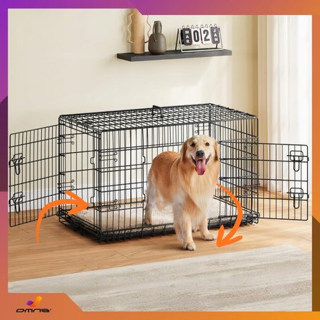 Klatka dla psa kennelowa do samochodu transportowa metalowa kojec 92x57x63