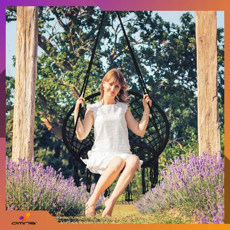 Fotel wiszący huśtawka bocianie gniazdo do domu, ogrodu na taras dla dzieci