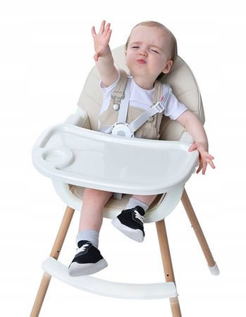 KRZESEŁKO DO KARMIENIA DLA DZIECI 3w1 TACA FOTELIK